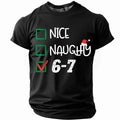 Nice Or Naughty Checklist Funny Santa Christmas Graphic Tee