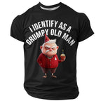 Old Man Attitude Funny Aging Graphic Everyday Casual Tee
