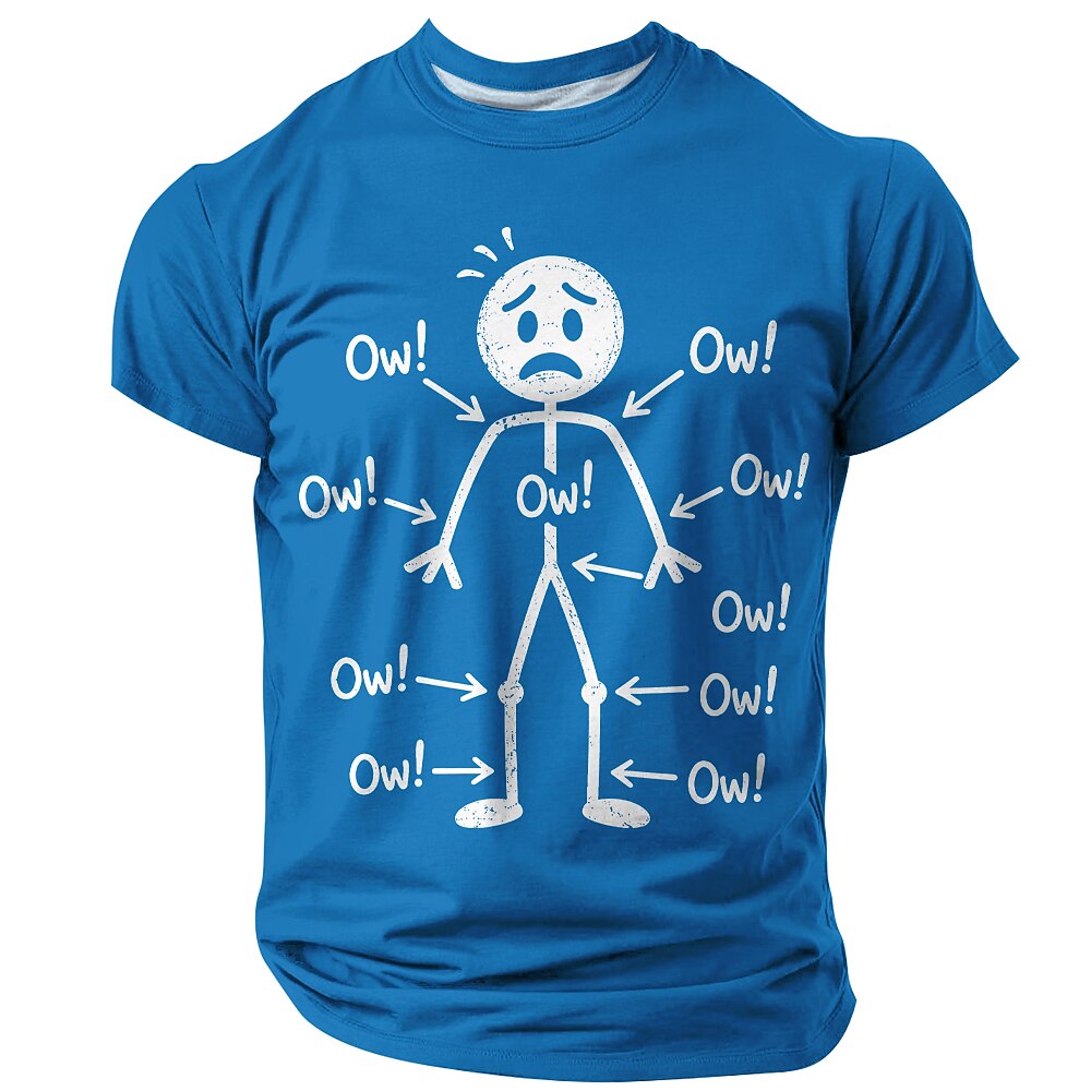 Body Aches Stickman Workout Funny Fitness Humor Graphic Tee