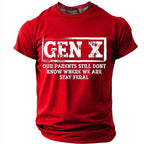 Vintage Stay Feral Gen X Humor Quote Tee
