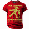 Electrician Breaker Dance Warning Graphic Shirt