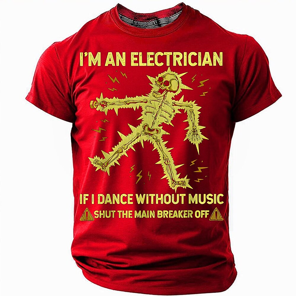 Electrician Breaker Dance Warning Graphic Shirt