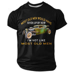 Old Man Hot Rod Graphic Muscle Car Shirt