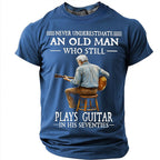 Seventies Guitar Player Humor Graphic Tee