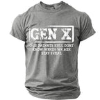 Vintage Stay Feral Gen X Humor Quote Tee