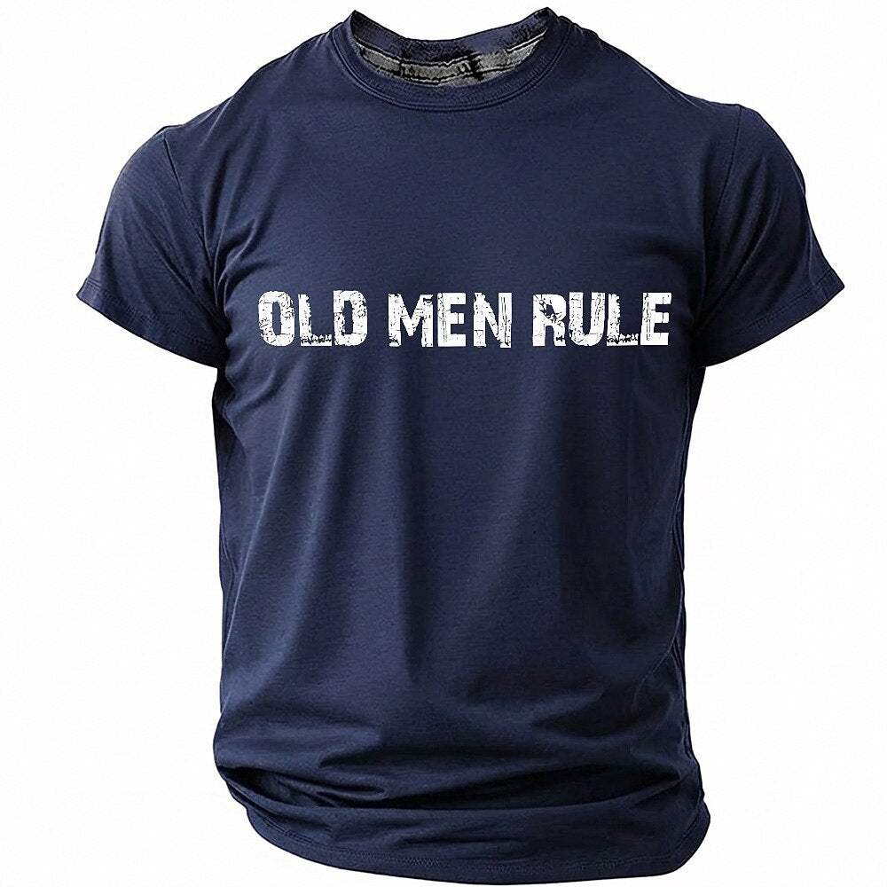 Old Men Rule Funny Aging Statement Short Sleeve Tee