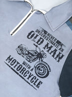 Never Underestimate Old Man With Motorcycle Biker Graphic Tee