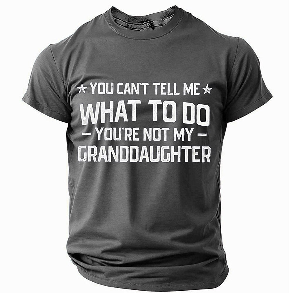 Granddaughter Rules Grandpa Sarcastic Graphic Tee