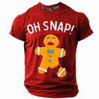 Funny Gingerbread Man Cookie Christmas Graphic Short Sleeve Tee