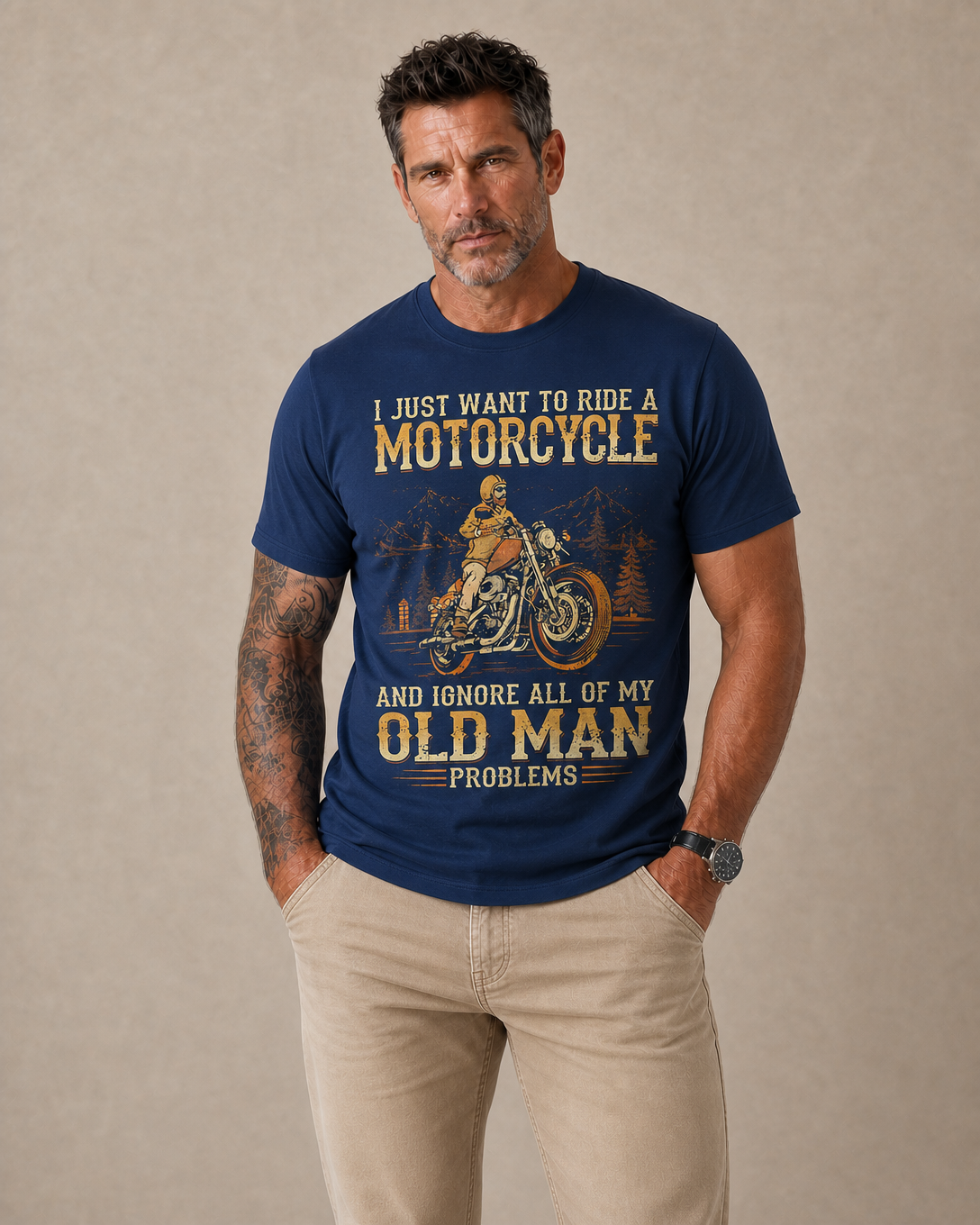 Ignore Problems Ride Motorcycle Graphic Tee