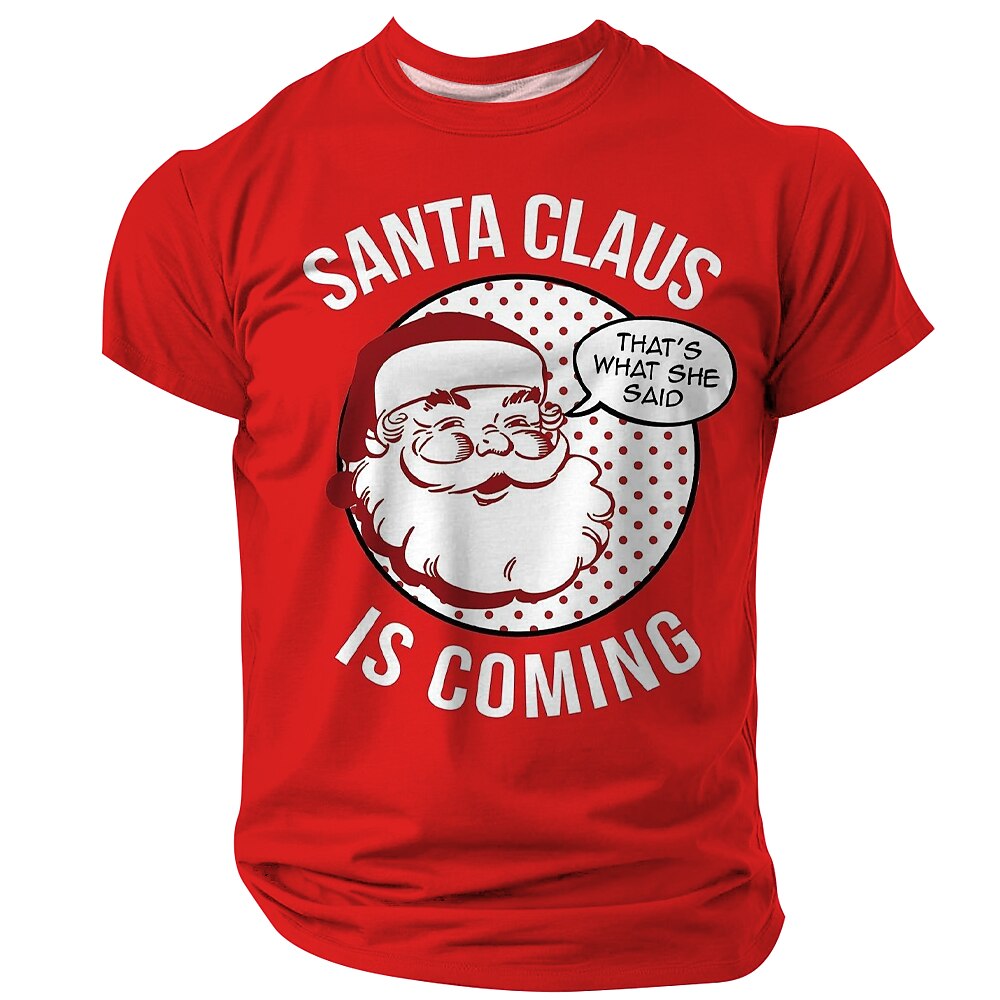 Funny Christmas Santa Claus Festive Quote Short Sleeve Tee