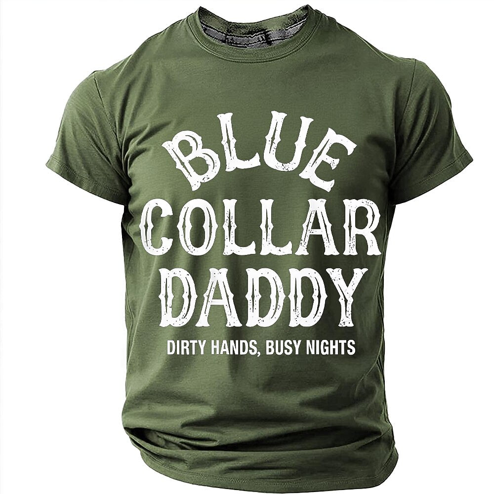 Blue Collar Daddy Work Graphic Shirt