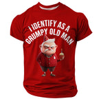 Old Man Attitude Funny Aging Graphic Everyday Casual Tee
