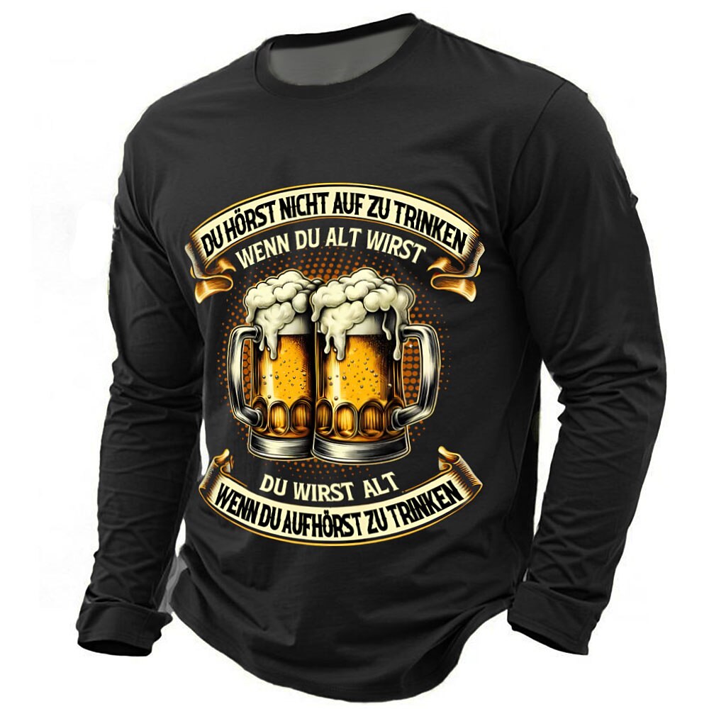 Dont Stop Drinking Stay Young Beer Mugs Graphic Tee
