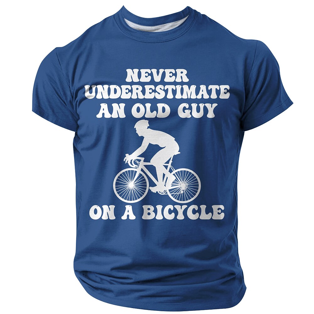 Legendary Old Man Bicycle Funny 3D Graphic Print Tee