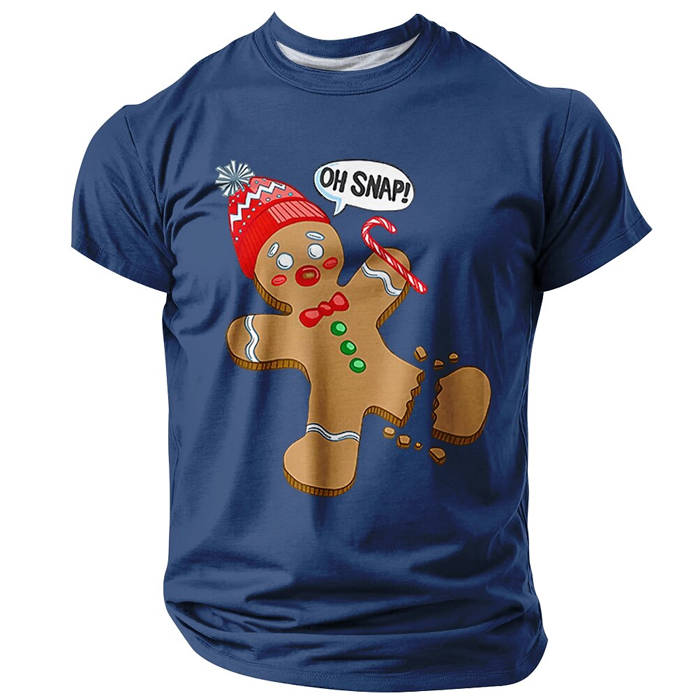 Funny Gingerbread Cookie Christmas Slang Graphic Short Sleeve Tee