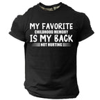 Childhood Memory Back Not Hurting Funny Aging Graphic Tee