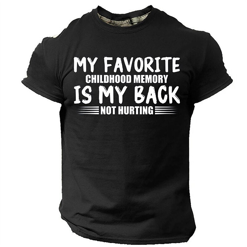 Childhood Memory Back Not Hurting Funny Aging Graphic Tee