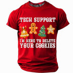 Santa Claus Gingerbread Christmas Holiday Graphic Short Sleeve Tee