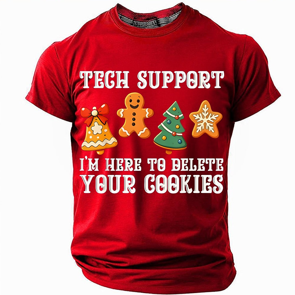 Santa Claus Gingerbread Christmas Holiday Graphic Short Sleeve Tee
