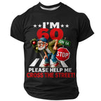 Old Man Experience Funny Aging Graphic Casual Street Tee