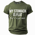 My Stomach Is Flat Silent L Funny Graphic Tee