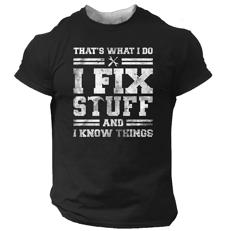 Handyman Fix Stuff Knowledge Graphic Shirt