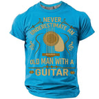 Old Man Acoustic Guitar Graphic Shirt