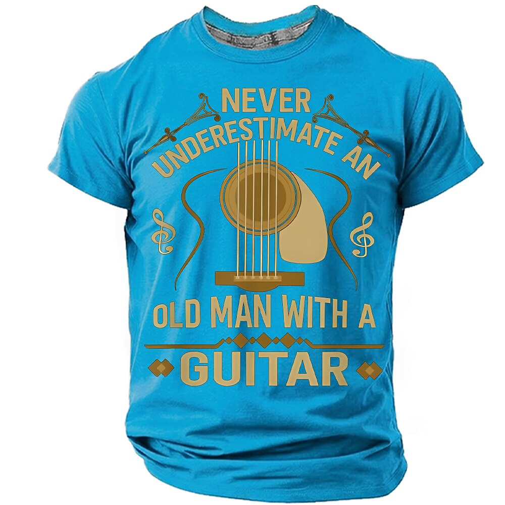 Old Man Acoustic Guitar Graphic Shirt