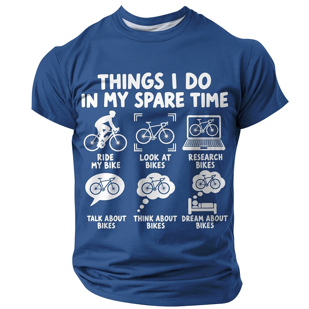 Vintage Old Man Biker Funny 3D Graphic Print Tee