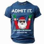 Christmas Santa Claus Street Quote Graphic Short Sleeve Tee