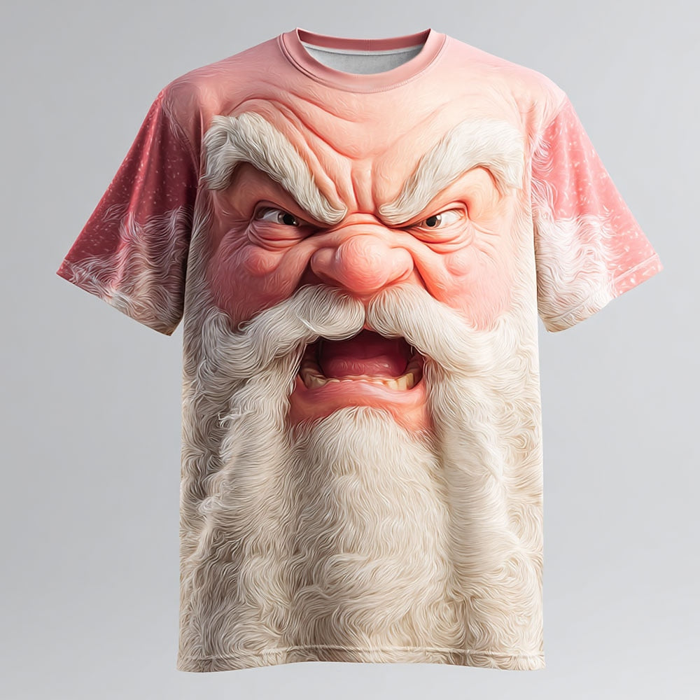 Santa Claus Christmas Designer Party Street Artistic Graphic Tee