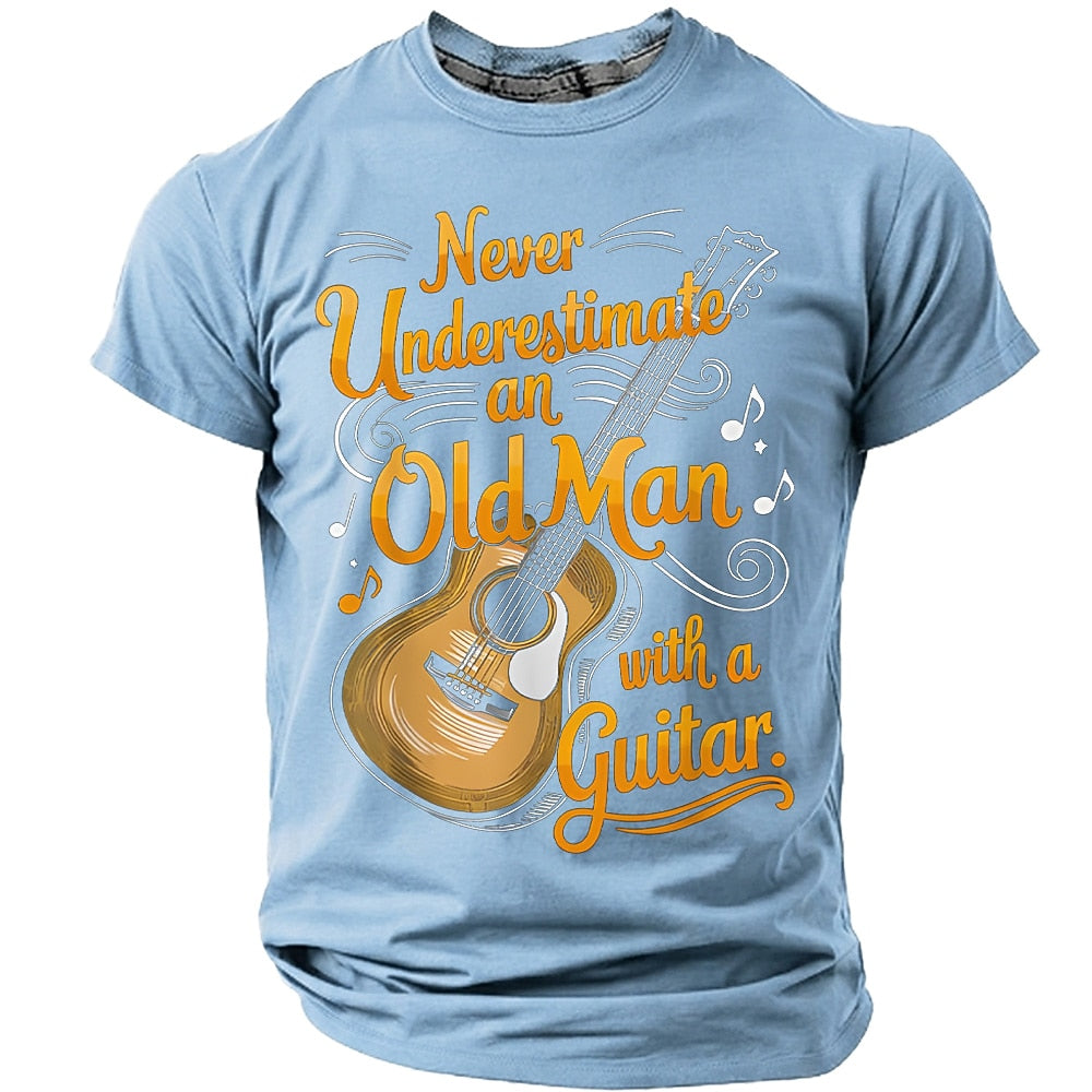 Sarcastic Old Guitarist Humor Graphic Shirt