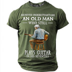Seventies Guitar Player Humor Graphic Tee