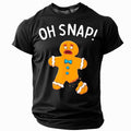 Funny Gingerbread Man Cookie Christmas Graphic Short Sleeve Tee