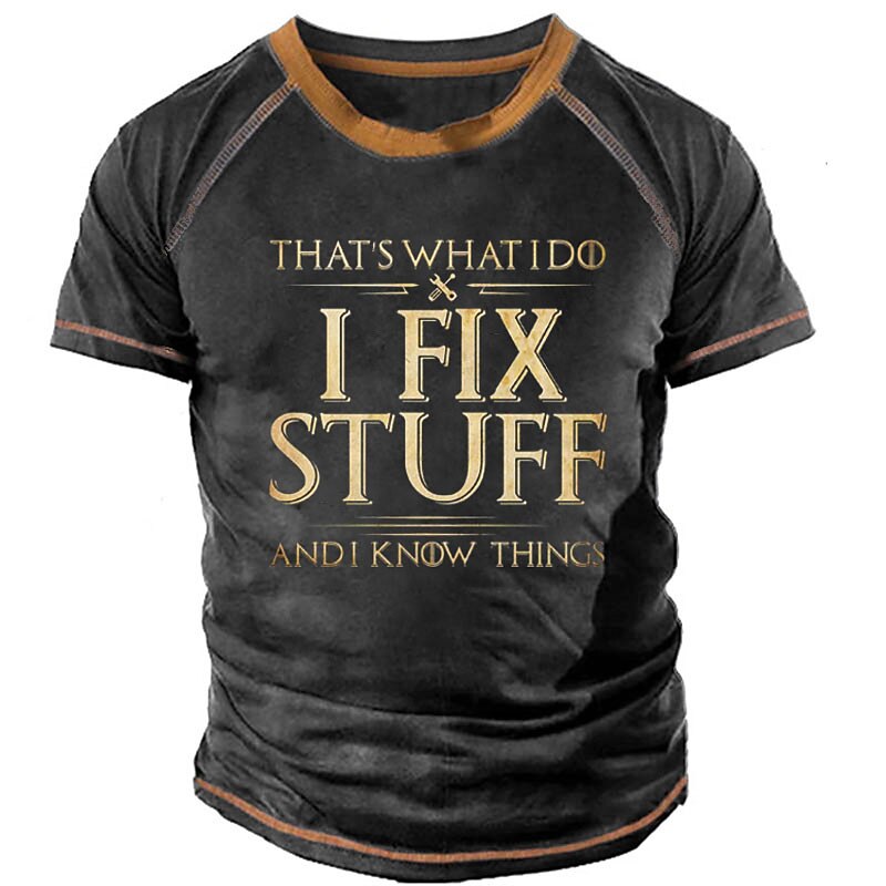 Dad Fixes Stuff Knows Things Vintage Shirt