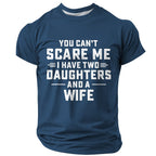 Two Daughters Dad Warning Graphic Tee