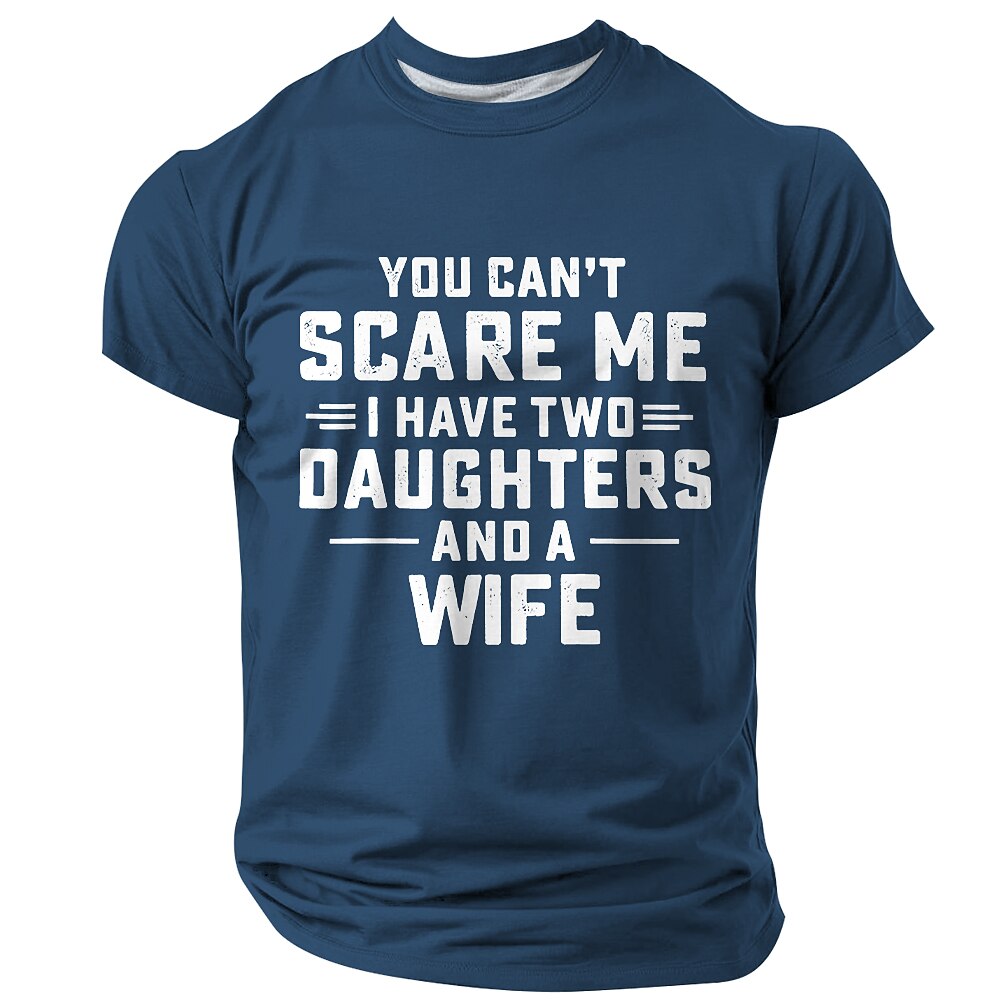 Two Daughters Dad Warning Graphic Tee