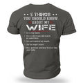 Five Things About My Wife Funny Husband Graphic Tee