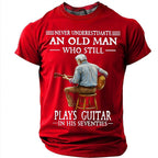 Seventies Guitar Player Humor Graphic Tee