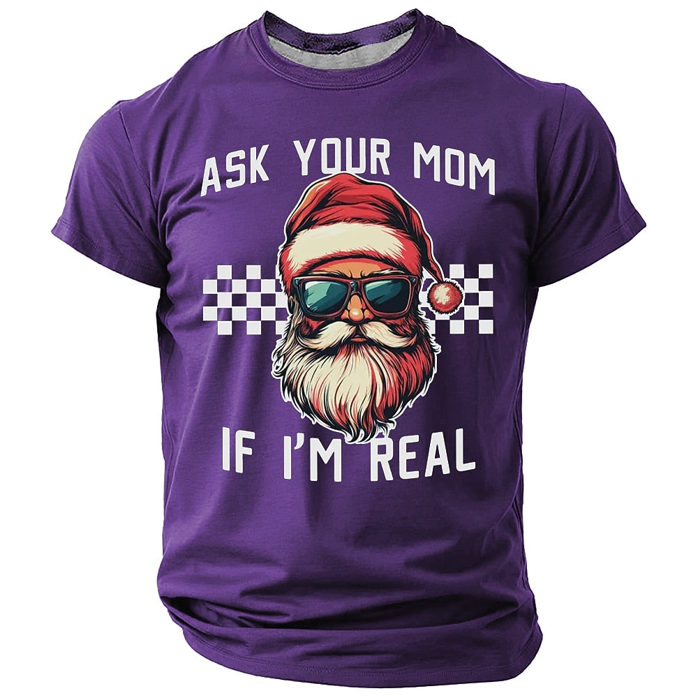 Santa Claus Christmas Gift Quote Graphic Short Sleeve Tee