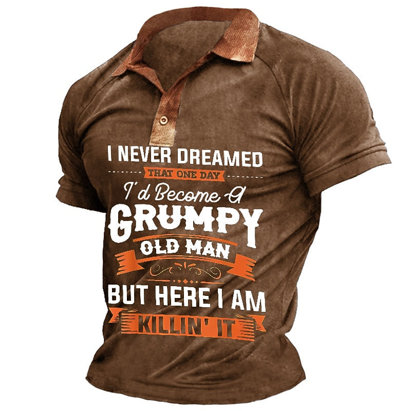 Grumpy Old Man Killin It Funny Aging Graphic Tee