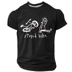 Old Man Motorcycle Rider Funny 3D Graphic Print Tee