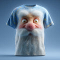 Santa Claus Christmas 3D Artistic Vacation Street Graphic Tee