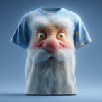 Santa Claus Christmas 3D Artistic Vacation Street Graphic Tee