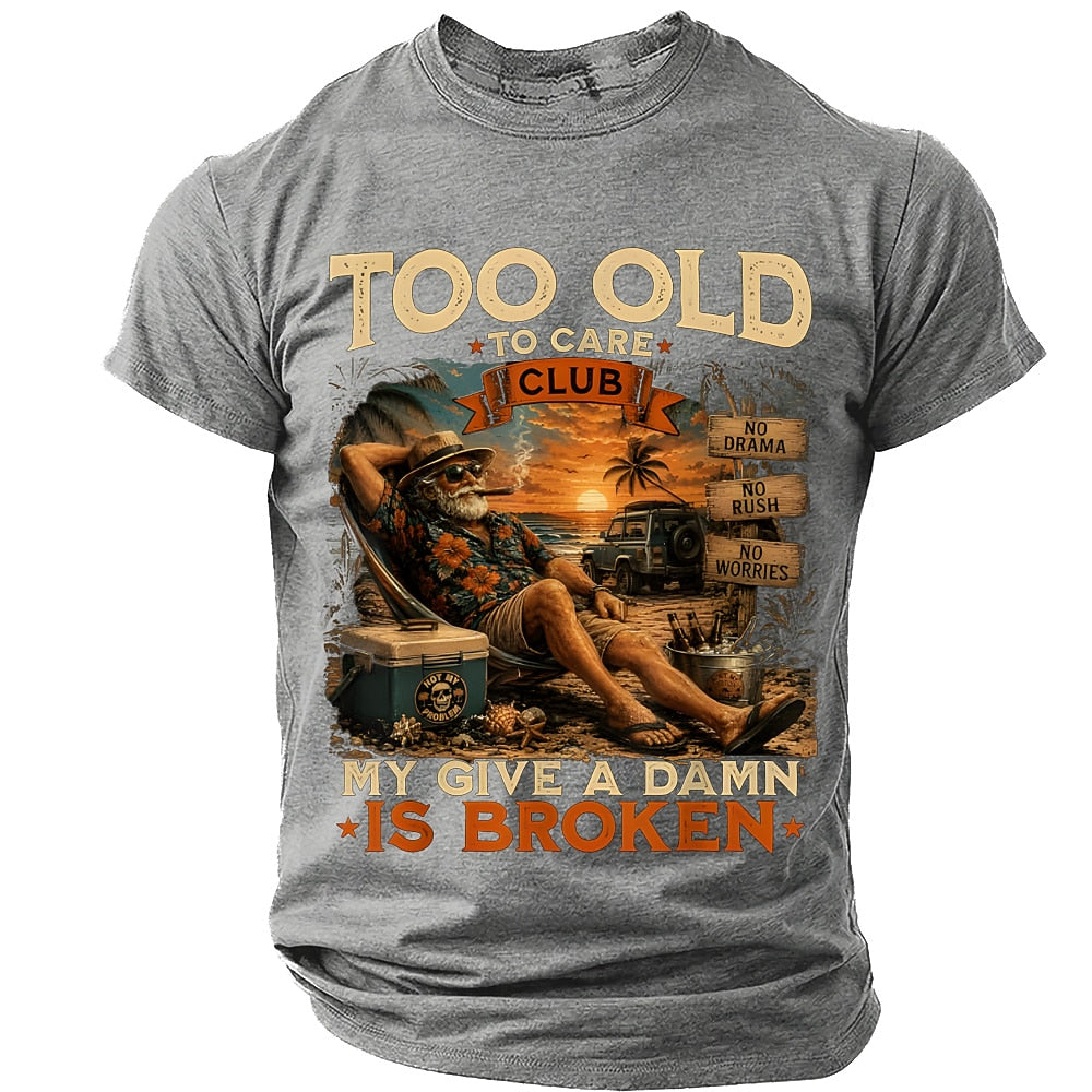 Vintage Too Old Careless Humor Graphic Tee
