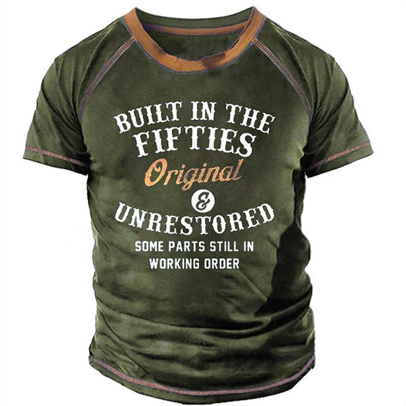 Built In Fifties Original Unrestored Funny Aging Graphic Tee