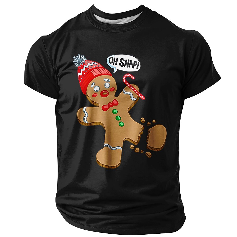 Funny Gingerbread Cookie Christmas Slang Graphic Short Sleeve Tee