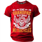 Real Grandpas Ride Motorcycles Skull Shirt