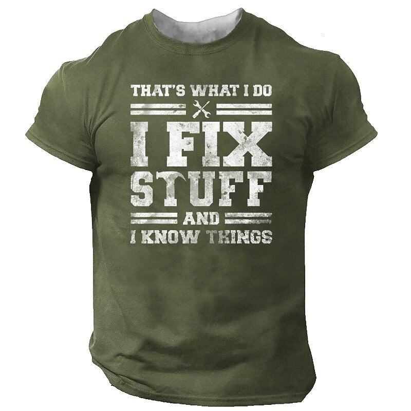 Handyman Fix Stuff Knowledge Graphic Shirt